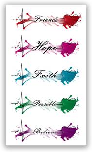 Ordershock Friend Hope and Faith Tattoo Waterproof Believe Temporary Body Tattoo
