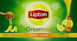 Lipton GREEN TEA ALL NATURAL GOOD FLAVOUR 100 BAGS X 1 HONEY GREEN TEA 100 P.C.S Honey, Lemon Green Tea Bags Box