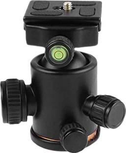 Hiffin Professional Metal 360 Degree Rotating Panoramic Ball Head with 1/4 inch Quick Release Plate and Bubble Level,up to 17.6pounds/8kilograms,for Tripod,Monopod,Slider,DSLR Camera,Camcorder Tripod Ball Head