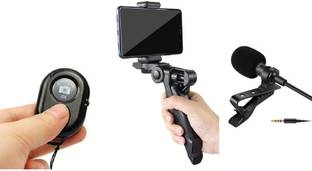 Viraan Pistol Tripod with Selfie Remote & Collar Mic|for Vlogging,Shooting, YouTube etc Tripod
