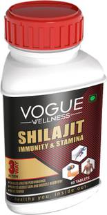 Vogue Shilajit tablets a supplement for Immunity Stamina Muscle strength