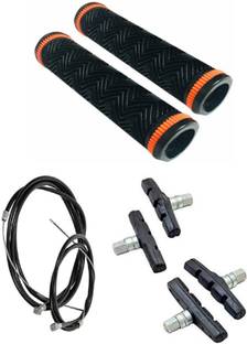 TWAINSKI Cycle handlebar grip (orange) with shoe (4pcs) & wire(1 pair) Bicycle Handle Grip