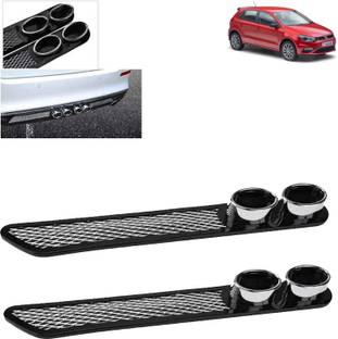 aksmit Rear Dual Tip Bumper Lip Diffuser Car Bumper Spoiler Lip Splitter For Polo Car Spoiler