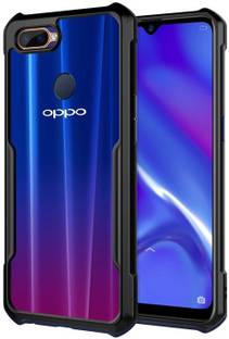 VAPRIF Back Cover for Oppo A5s, Transparent Hybrid Hard PC Back TPU Bumper, Shockproof, | Crystal Clear