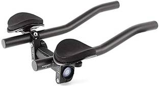 2fortheroad 60072 Bicycle Cycle Aluminum Alloy Aero Bars Armrest TT Handlebar, Black Bicycle Handle Grip