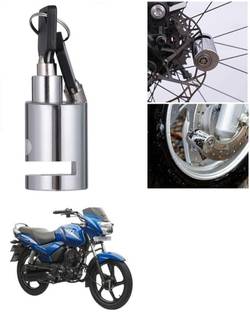 Znee Smart Lock for Bike and Motorcycle (Chrome)_Disk_Round_Lock_For TVS Star City Plus Disc Lock