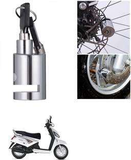 Znee Smart Lock for Bike and Motorcycle (Chrome)_Disk_Round_Lock_For Mahindra Gusto Disc Lock