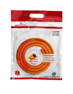 goodflame HOSE PIPE 1.5MM Hose Pipe 1.5 MTR. With reinforced rubber(Rubber hose pipe,Orange) Hose Pipe