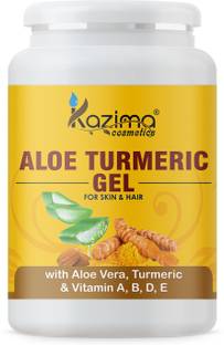 Kazima Aloe Turmeric Gel with Aloe Vera, Turmeric & Vitamin A, B, D, E for Skin & Hair