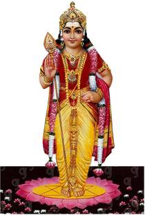 Giriram Photos Sri Bala Murugan - Medium Size (8" x 3.5" Inches) Photo Wooden Cutout Religious Frame