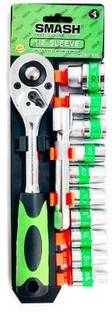 DARIT Smash Ratchet 12 PCS Quick Released Ratchet Handle Extension Bar 1/2" Sleeve Socket Set