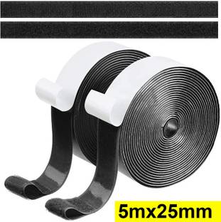 Wild Accessories Self-Adhesive Hook and Loop Tape Roll, Sticky Back | Both Indoor and Outdoor Use Stick-on Velcro