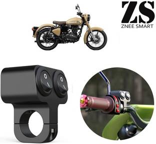 Znee Smart Handlebar On/Off Switch Dual button Motorcycle -Royal Enfield Classic 350 Handle Bar Grip For Royal Enfield Universal For Bike