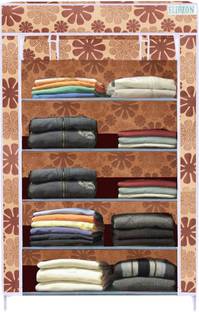 FLIPZON Multipurpose Storage Rack, 5 Layer PP Collapsible Wardrobe