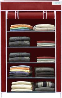FLIPZON Multipurpose Storage Rack, 5 Layer PP Collapsible Wardrobe