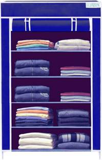 FLIPZON Multipurpose Storage Rack, 5 Layer PP Collapsible Wardrobe