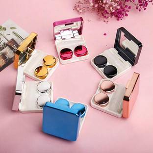 Gold Look Anti Bacteria Leak Proof Colour Case,Containers,Kit,Box Travel Lens Case