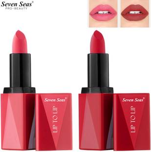 Seven Seas Lipstick Combo Lip To Lip Matte Lipstick High Coverage