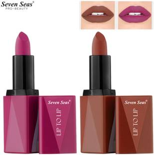 Seven Seas Lipstick Combo Lip To Lip Matte Lipstick High Coverage