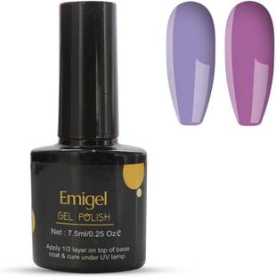 Gleevia Nail Gel Polish 7.5ml/Each|Combo Pack of UV Nail Gel Polish Shade Code:E19-E20 Multicolor