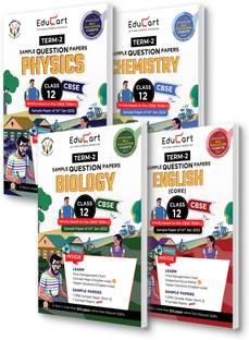Educart Term 2 Class 12 Sample Papers Bundle Of Physics, Chemistry, Biology & English Book For 2022 (Based On The CBSE Term-2 Subjective Sample Paper Released On 14 Jan 2022)