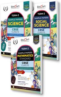 Educart CBSE Term 2 Sample Papers Class 10 Bundle Of Science, SST & Math Standard Books For 2022 (Based On The Term-2 Subjective Sample Paper Released On 14 Jan 2022)