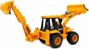 SR Toys JCB 2 in 1 Excavator Construction Vehicle Loader Truck Engineering small size