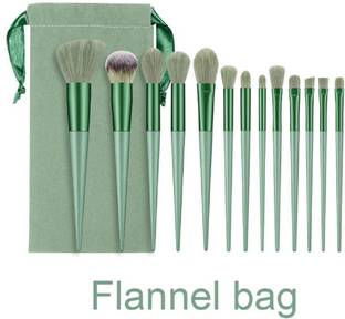 lakyou Glow Makeup Brushes With Brush Holder/Fix Pouch Combo of 13 Brushes