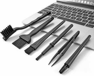 CLUSPEX Small Portable Plastic Handle Nylon Anti Static Cleaning Brush Kit for Computers, Laptops, Mobiles