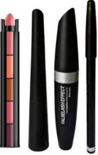 SMIETRZ EyeLiner + HyperCurly Mascara + EyeBrow Pencil + Fablous 5 Nude Lipstic