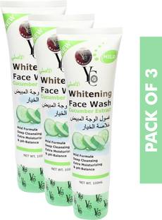 YC Whitening Cucumber Extract, Deep Cleansing & pH Balance, 100ml each, PACK OF 3 Face Wash