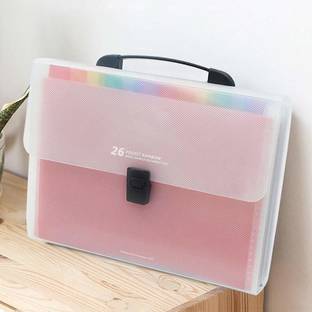 vepson 26 Pockets File Folders, A4-Size Letter Paper Handle Portable File Organizer File Folders