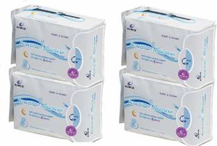 AIRIZ Active Oxygen & Negative Ion Soft-Cotton Sanitary Pads For Night Use, Pack Of 4 (32 Pieces) Sanitary Pad