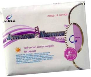 AIRIZ Active Oxygen & Negative Ion Relax SOFT COTTON sanitary napkin for DAY use Sanitary Pad