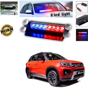 Gadiparts ™ 8 LED Police Car Flashing Lights for Brezza Fog Lamp Car LED for Maruti Suzuki (12 V, 35 W)