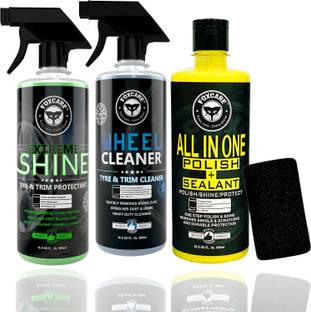 FOXCARE CAR CARE KIT-WHEEL CLEANER +EXTREM SHINE +ALL IN ONE POLISH +SEALANT 1500 ml Wheel Tire Cleaner