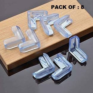 primil Child Safety Silicon Corner, Guard Edge Protector With Adhesive Tape- Pack Of 8