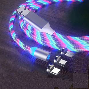 Viraan Power Sharing Cable 5 A 1 m 3 in 1 Fast Charging Data Cable Magnetic Android iOS