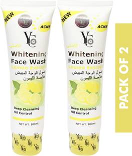 YC Whitening Lemon Extract, Oil Control, Deep Cleansing, 100ml each, PACK OF 2 Face Wash