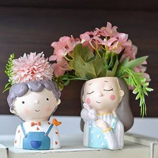 RNV Handcrafted Resin Flower/Planting Pots For Without Plant Plant Container Set