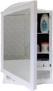 Grace Fine Ware Bathroom Mirror Cabinet Plastic Wall Shelf (Number of Shelves - 6, ,White) Plastic Wall Shelf