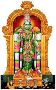 Giriram Photos Sri Meenakshi Amman Large Size (12" x 8" Inches) Photo Cutout Religious Frame