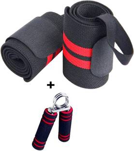 Vixen 1 Pair red wrist wrap with 1 double foam handgrip Wrist Support
