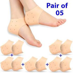 EUROS Silicone Heel Protector Anti-Crack Pad Socks Set(1 Pair) Heel Support