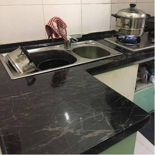 SABBAI 200 cm Black Marble Contact Paper Self-Adhesive 200x60 cm Self Adhesive Sticker