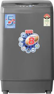 ONIDA 7 kg 5 star and With Crystal Drum Technology Fully Automatic Top Load Washing Machine Grey