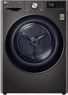 LG 9 kg with 99.9% Dry Clothes Wi-Fi Enabled Dryer with In-built Heater Black