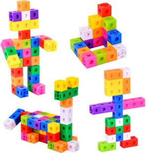 Pulsbery 100 Pcs/Set Infant Building Blocks Cube,Random Color
