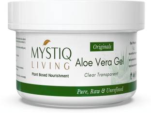 Mystiq Living Aloe Vera Gel (Clear) - For Face, Skin and Hair - 100% Pure & Organic - 220 gm