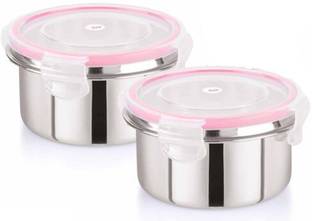 Lipsa Enterprise Steel Grocery Container  - 350 ml, 250 ml